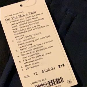 Lululemon On the Move Pant